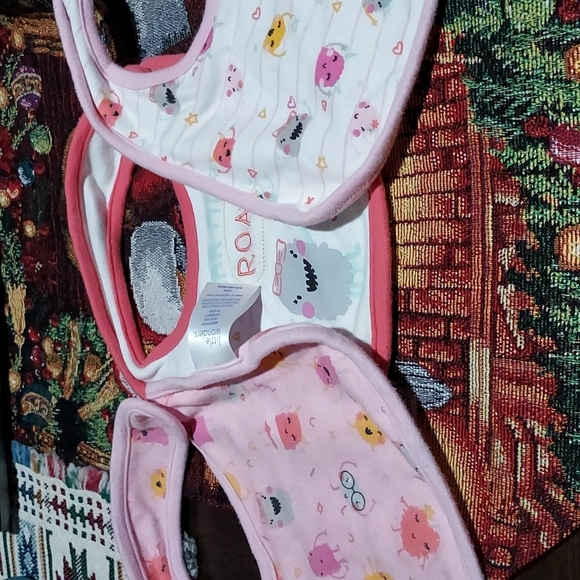🖤10/$10 Little Wonders 3 pack Monster Bibs - Picture 1 of 2